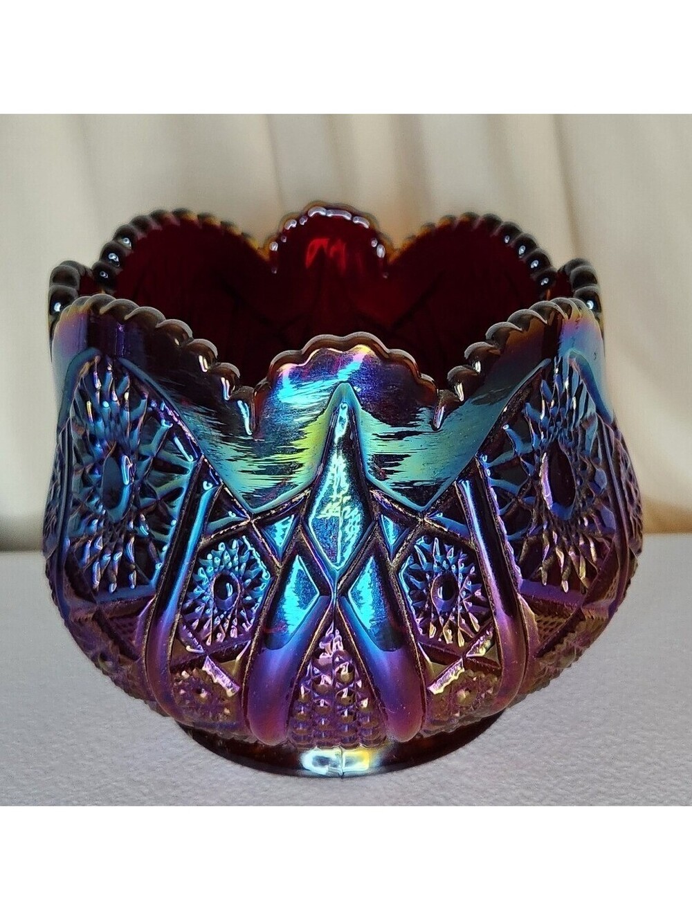 Indiana Glass Heirloom Sunset Carnival Bowl